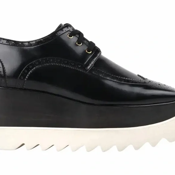 ❌SOLD❌NIB- STELLA McCARTNEY  faux leather Elyse Dane platform  brogue shoes 40 - Picture 3 of 15